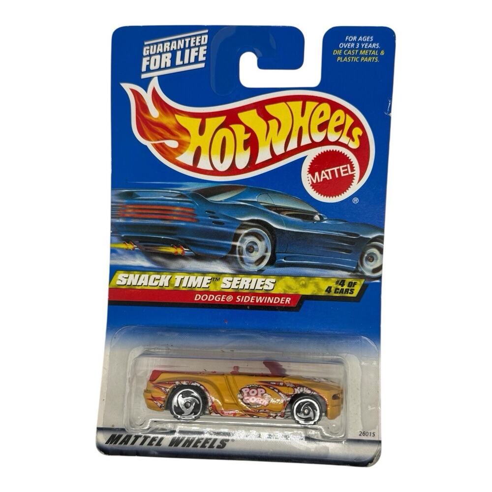 2000 Hot Wheels #13 Snack Time Series 4/4 DODGE SIDEWINDER Mustard Varia w/SB Sp